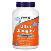 NOW Ultra Omega-3, 180 рыбных капсул