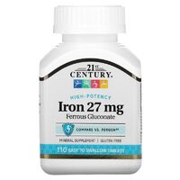Вітаміни та мінерали 21st Century Iron 27 mg High-Potency, 110 таблеток