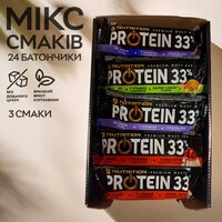Батончик GoOn Protein 33% БЛОК, 24*50 грам MIX - 3 смаки