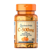 Puritan's Pride Vitamin C 500 mg with Bioflavonoids and Rose Hips, 100 каплет