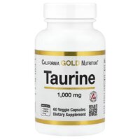 Амінокислота California Gold Nutrition L-Taurine 1000 mg, 60 вегакапсул