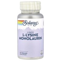 Solaray L-Lysine Monolaurin, 60 вегакапсул