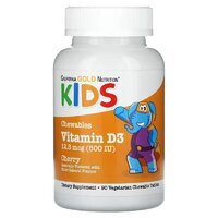 California Gold Nutrition Kids Vitamin D3 12.5 mcg (500 IU), 90 жевательных таблеток