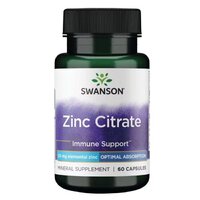Swanson Zinc Citrate 50 mg, 60 капсул