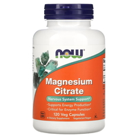 NOW Magnesium Citrate 400 mg, 120 вегакапсул