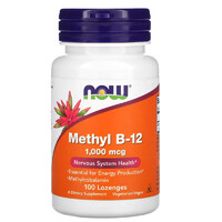 NOW Methyl B12 1000 mcg, 100 леденцов