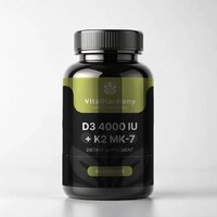 Вітаміни та мінерали VitalHarmony Vitamin D3 4000 + K2, 90 капсул