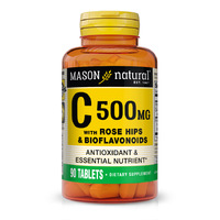 Mason Natural Vitamin C 500 mg with Rose Hips and Bioflavonoids Complex, 90 таблеток