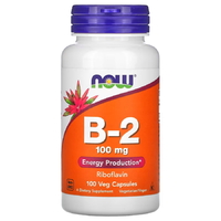 NOW Vitamin B2 100 mg, 100 вегакапсул