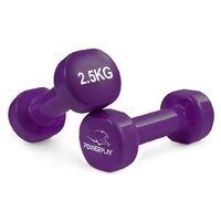 Гантель вінілова PowerPlay 4125 Achilles Violet, 2*2.5 кг