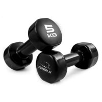 Гантель вінілова PowerPlay 4125 Achilles Black, 2*5 кг