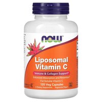 Вітаміни та мінерали NOW Liposomal Vitamin C, 120 вегакапсул