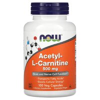 NOW Acetyl-L-Carnitine 500 mg, 100 вегакапсул
