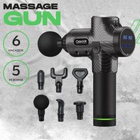 Масажер OstroVit Body Massage Gun у кейсі з насадками – Black