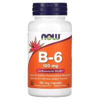 NOW Vitamin B6 100 mg, 100 вегакапсул