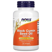 NOW Black Cumin Seed Oil 1000 mg, 60 капсул