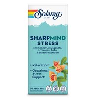 Натуральная добавка Solaray SharpMind Nootropics Stress, 30 вегакапсул