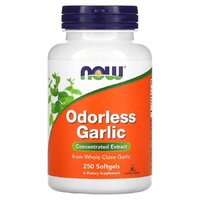 NOW Odorless Garlic, 250 капсул