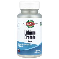Вітаміни та мінерали KAL Lithium Orotate 5 mg, 60 вегакапсул