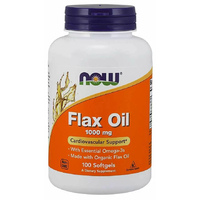 NOW Flax Oil 1000 mg, 100 капсул