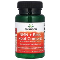 Натуральная добавка Swanson NMN + Beet Root Complex, 30 вегакапсул