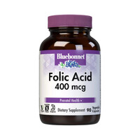 Bluebonnet Nutrition Folic Acid 400 mcg, 90 вегакапсул