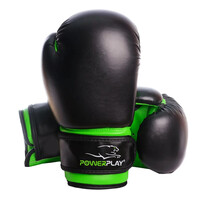 Рукавиці для боксу та єдиноборств Рукавиці боксерські PowerPlay PP 3004 JR, Black/Green