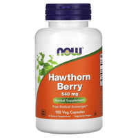 NOW Hawthorn Berry 540 mg, 100 вегакапсул