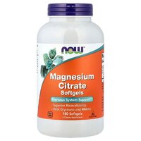 NOW Magnesium Citrate 400 mg, 180 капсул