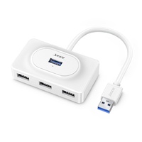 Хаби та кардрідери USB-хаб Jasoz HUB 4USB3.0 довжина кабелю 0.3 м, White