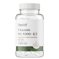 OstroVit Vege Vitamin D3 4000+K2, 120 вегакапсул