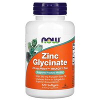 NOW Zinc Glycinate 30 mg, 120 капсул