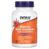 NOW Natural Beta Carotene 25000 IU, 180 капсул