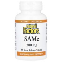 Амінокислота Natural Factors SAMe 200 mg, 60 таблеток