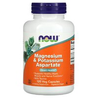 NOW Magnesium & Potassium Aspartate with Taurine, 120 капсул