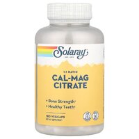 Solaray Cal-Mag Citrate 1:1 Ratio, 180 вегакапсул