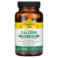 Country Life Calcium Magnesium with Vitamin D, 120 вегакапсул