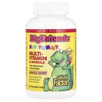 Natural Factors Big Friends Multi-Vitamin & Minerals, 60 жувальних таблеток