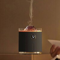 Зволожувач повітря Kinscoter Volcano Jellyfish Ultrasonic Air Humidifier HX-127 350 мл акумулятор 1200mAh, Black