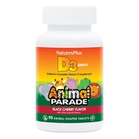 Natures Plus Animal Parade Vitamin D3 Children’s 500 IU Chewables, 90 жевательных таблеток