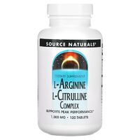 Source Naturals L-Arginine L-Citrulline Complex, 120 таблеток