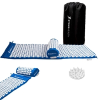 Килимок акупунктурний 4yourhealth Elite Line 0064 із подушкою, 130*40 см - Blue/White