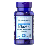 Puritan's Pride Niacin 500 mg Flush Free, 100 капсул
