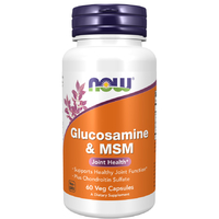 Препарат для суглобів і зв'язок NOW Glucosamine &amp; MSM, 60 вегакапсул