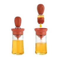 Диспенсер для олії та оцту Semi 180 мл із силіконовим пензлем, Terracotta