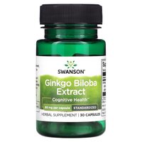 Swanson Ginkgo Biloba Extract 60 mg, 30 капсул