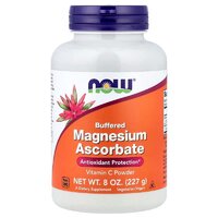 Вітаміни та мінерали NOW Magnesium Ascorbate, 227 грам