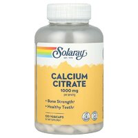 Вітаміни та мінерали Solaray Calcium Citrate 1000 mg, 120 вегакапсул