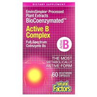 Вітаміни та мінерали Natural Factors BioCoenzymated Active B Complex, 60 вегакапсул