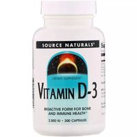 Source Naturals Vitamin D3 2000 IU, 200 капсул